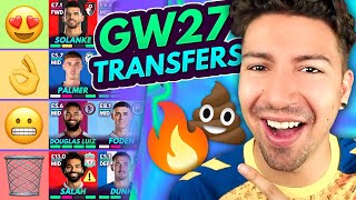 FPL GW27 BEST TRANSFERS  Transfer Tier List for Gameweek 27  Fantasy Premier League 202324 [upl. by Kippy729]