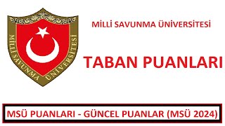 MSÜ TABAN PUANLARI EN GÜNCEL MSÜ PUANLARI MSÜ KAÇ PUANLA ÖĞRENCİ ALIYOR SUBAY ASTSUBAY ALIMI [upl. by Orban]