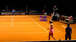 Petra Martic vs Yulia Beygelzimer service  return game  Porsche Tennis Grand Prix 2015 [upl. by Alyose]