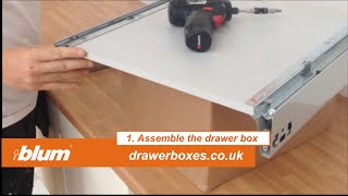 Blum Tandembox Antaro  shallow replacement kitchen drawer box  1 of 3 Assemble the drawer box [upl. by Carolina]