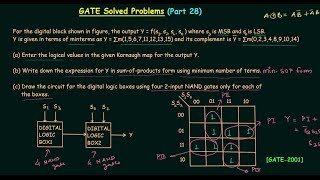 GATE Solved Problems 2001  Karnaugh Map  Digital Electronics [upl. by Hoppe421]