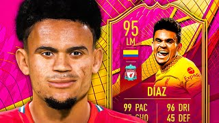 100 WORTH IT 🤩 95 Futties Díaz Player Review  FIFA 22 Ultimate Team [upl. by Tjader]