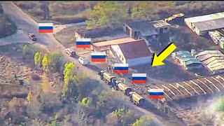 HIMARS destroys a huge Russian convoy with precise hits The Best Moments [upl. by Yrellav]