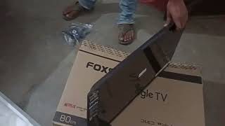 foxsky qled smart tv Big billion sale flipkart unboxing 32 inch [upl. by Hgielrebma]