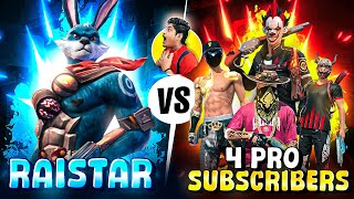 Raistar Vs 4 Pro Playes 🔥 Best Clash Squad Battle WHO WILL WIN MUST WATCH freefire [upl. by Tavia]