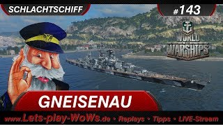 World of Warships Replay 143 Gneisenau  4 Kills  143K  deutsch [upl. by Eras]