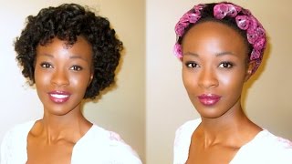 Heatless Curls With Spoolies Hair Curlers Natural Hair [upl. by Colpin]