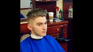 Get Brad Pitts Fury Hairstyle  Haircut Tutorial by MC Barber [upl. by Eneloc]