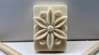 Soap carving tutorialbeautiful flower [upl. by Antonie693]