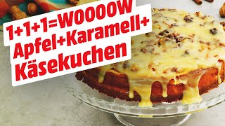 Apfel  Karamell  Käsekuchen  ein Traum • KochMit [upl. by Ained774]