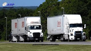 Freightliner Cascadia vs Mack Truck race  Truckspotting 62524 [upl. by Xavler]