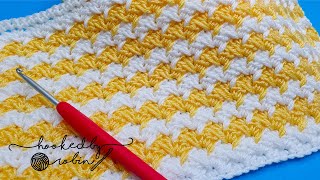 How To Crochet An Easy Stitch  Ideal For Blankets 🧶 [upl. by Latsyrk]