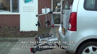 MovaNext fietsendrager  Instructie afstellen op een schuine trekhaak [upl. by Zita]