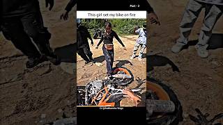 This girl set my bike on fire  part  2 shorts bike rider biker motovlog [upl. by Eniamahs]