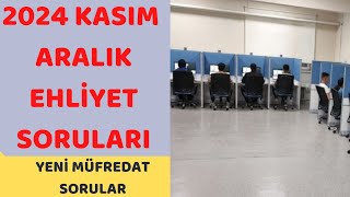 EHLİYET SINAV SORULARI 2024  KASIM ARALIK EHLİYET SORULARI ÇÖZ [upl. by Yessak]