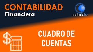 El cuadro de cuentas contable  Contabilidad Capítulo 12 curso básico  academia JAF [upl. by Elbart78]