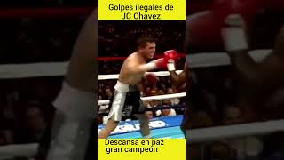 Julio Cesar Chavez y su golpe ilegal robo de pelea boxing [upl. by Dlopoel278]