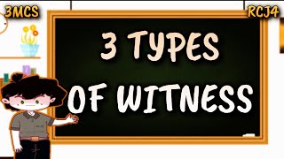 3 TYPES OF WITNESS  Criminology Topic  Criminal Law Jurisprudence [upl. by Sharleen]