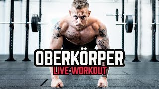 OBERKÖRPER Workout zum Mitmachen ohne Geräte  20 Minuten LIVE Bodyweight Training für Zuhause [upl. by Abla]