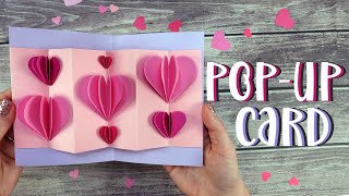 💗 EASY PopUp Card with 3D Hearts for Valentines Day Greeting Card  Maremi Simple Craft [upl. by Rubio]