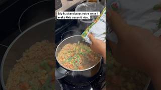 My husband paus extra pnce I make this coconut rice youtubeshorts cooking viralshorts [upl. by Uba475]