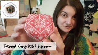 Tutorial Biscornu  Beginners  Cross Stitch finish  Quick stitch  Fancy pincushion [upl. by Lanuk]