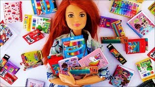 Muchos Útiles Ecolares para Barbie Manualidades para Muñecas Regreso a Clases [upl. by Itteb]