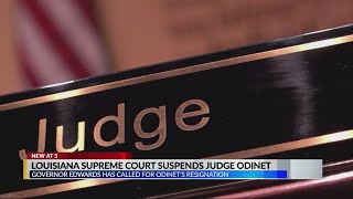 Louisiana Supreme Court suspends Judge Odinet [upl. by Ondrej631]