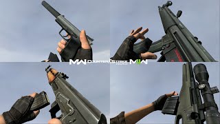 CounterStrike Source Vanilla Weapons Reload using Modern Warfare 2019 2022 MW2019 Animation [upl. by Trofmoc]