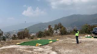 Kathmandu  Helicopter Marshalling  Landing Pt 1 [upl. by Nebur]