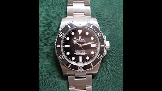 c2012 Rolex Submariner no date ceramic bezel model reference 114060 [upl. by Eggleston]