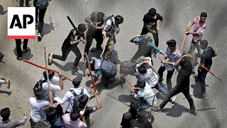 Injured people brought to hospital after deadly unrest over job quotas ruling in Bangladesh [upl. by Nessaj]