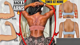 Do This EVERY DAY To Lose Back Fat Flabby Arms Bra Bulge In 14 Days  At Home [upl. by Criswell]