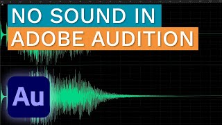 Unable to Play or Hear Sound  Adobe Audition Tutorial [upl. by Kinchen]