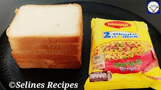 5 Minutes Evening Snacks Recipe  Crispy ampTasty Bread SnacksMaggi Puff RecipeMaggi Recipe [upl. by Naira127]