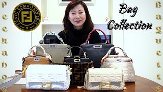 FENDI Handbag Collection  All My Fendi Peekaboos and Baguettes [upl. by Gerdeen]