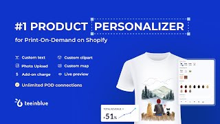 Why Teeinblue Product Personalizer Best Shopify App for Product Customization on Shopify [upl. by Lucian]