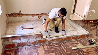 Increíbles Ideas Cómo hacer una Habitación y un Baño en Casa con Pared de paneles de yeso [upl. by Lemuela800]