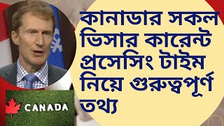 কানাডার সকল ভিসার কারেন্ট প্রসেসিং টাইম নিয়ে গুরুত্বপূর্ণ তথ্য। Visa Processing Time of Canada Apply [upl. by Ginevra]