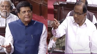 P Chidambaram Vs Piyush Goyal Speech Fight in Rajya Sabha  Parliament Live  Congress Vs BJP  YOYO [upl. by Nal]