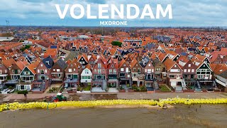 Drone beelden van het hoge water in Volendam [upl. by Tichonn56]