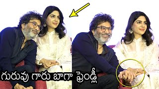 Trivikram Srinivas Cute Moments With Samyuktha Menon At Bheemla Nayak Success Meet  News Buzz [upl. by Stoops]