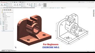 SolidWorks Tutorial for Beginners Exercise  1 [upl. by Rintoul]