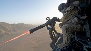 Impressively Powerful M134 Minigun in Action  Aerial Gunnery Exercise [upl. by Liuka]