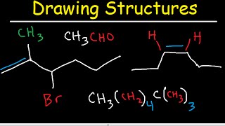 Organic Chemistry Drawing Structures  Bond Line Skeletal and Condensed Structural Formulas [upl. by Kcinimod]