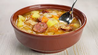 The Famous Polish Cabbage Soup KAPUŚNIAK Old Fashioned Cabbage Soup Recipe by Always Yummy [upl. by Fabrianna342]