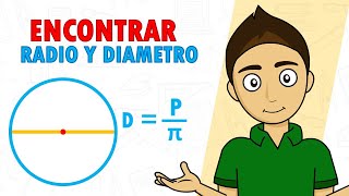 RADIO Y DIÁMETRO CONOCIENDO EL PERÍMETRO Super facil  Para principiantes [upl. by Enajharas897]