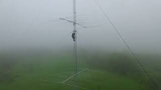 Ray Higgins W2RE on the tower in Lubec ME [upl. by Avruch969]