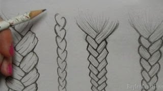 How to Draw Hair Braids [upl. by Heins]