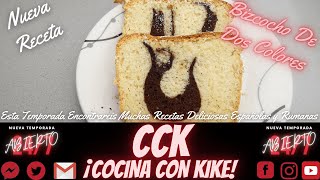 BIZCOCHO DUAL  CHEC DE CULORI  BIZCOCHO DE DOS COLORES 🥧🥧  COCINA CON KIKE [upl. by Zaccaria208]